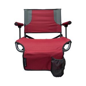 Member's Mark Lightweight Folding Hard Arm Stadium Seat with Cup Holder - Red